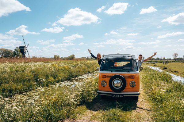 Op vakantie met de Volkswagen bus, kamperen de Lievelinge