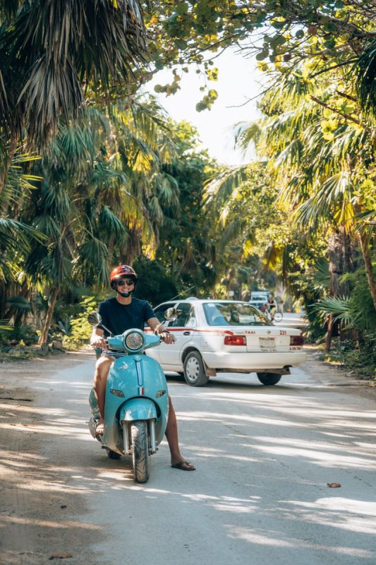 Waar scooter huren in Tulum