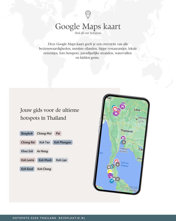 Google Maps Kaart en Hotspots Gids Thailand
