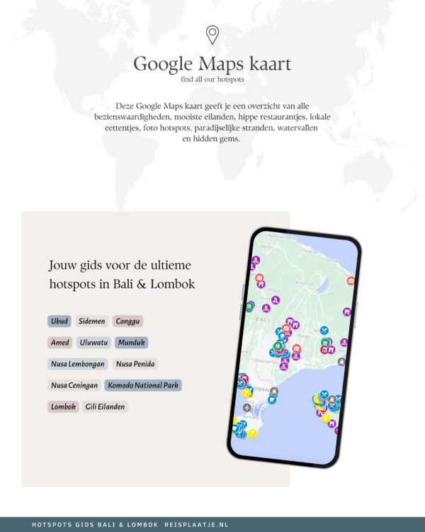 Google Maps Kaart en Hotspots Bali