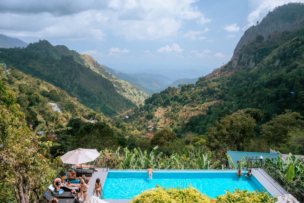 Tips Ella Sri Lanka: zwembad bij Mountain Heavens