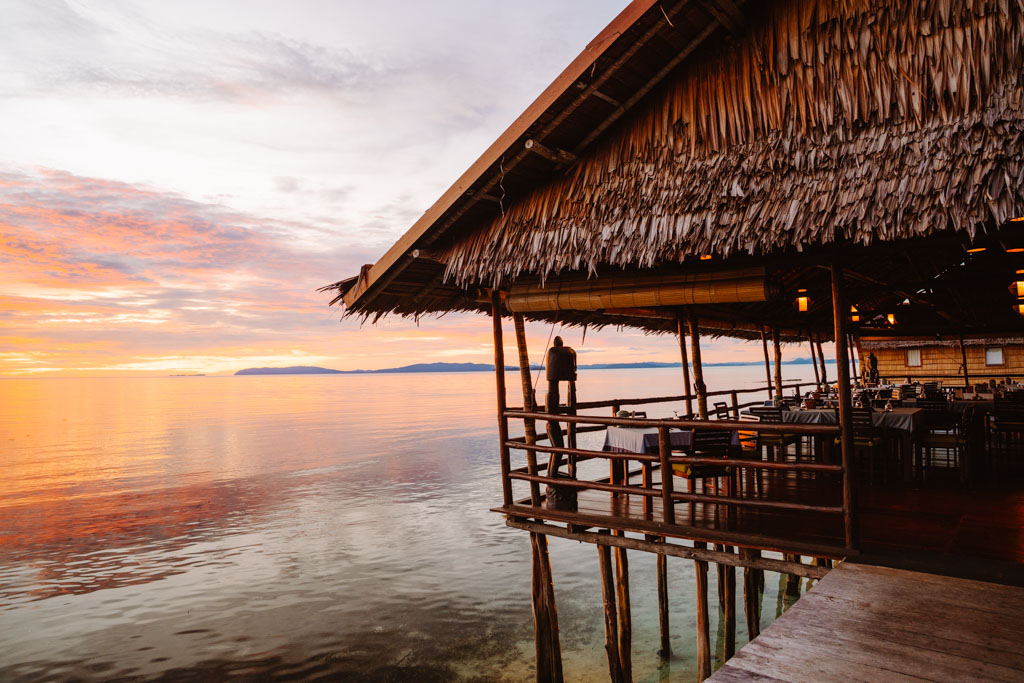 Eten en drinken bij Papua Paradise Eco Resort