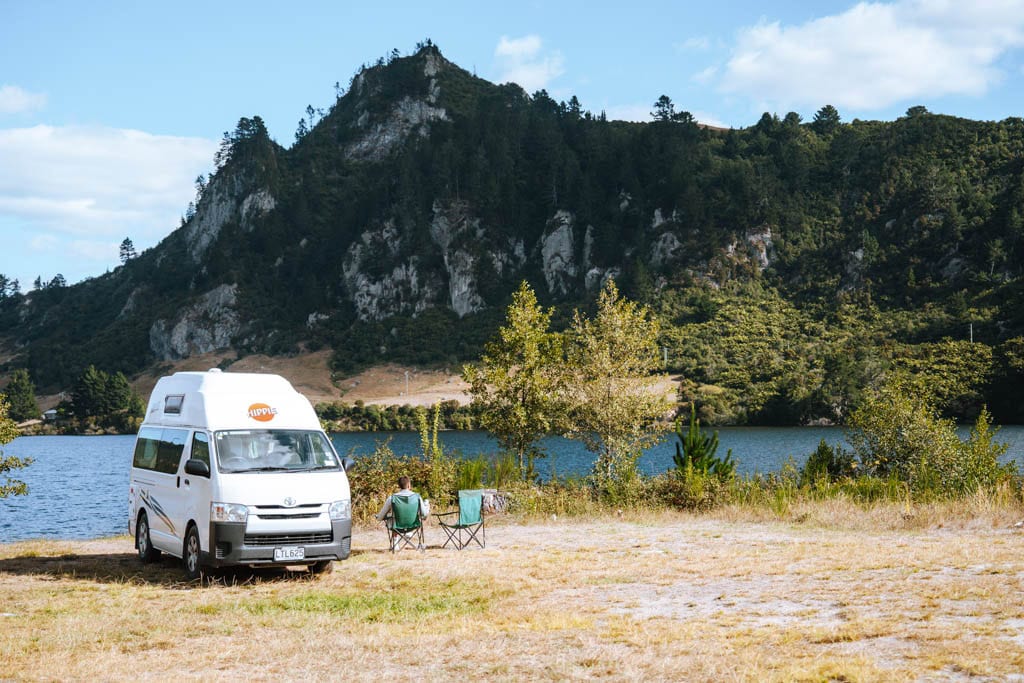 Gratis kampeerplek in Rotorua Nieuw-Zeeland