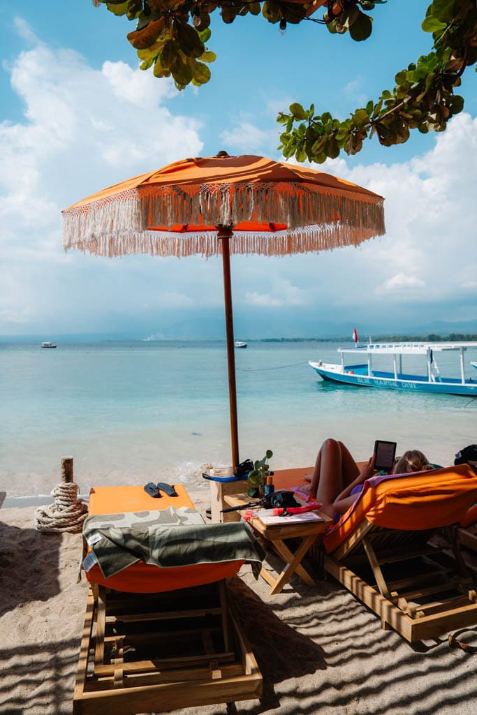 Tips voor Gili Air om te zonnen en zwemmen