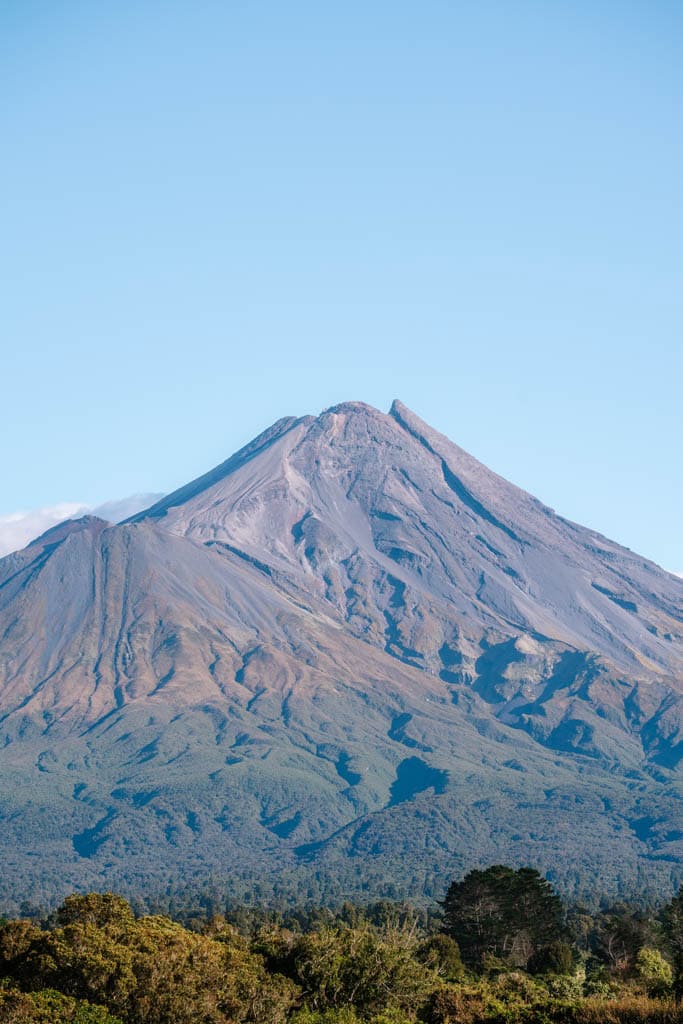 Fotospot Taranaki: weg met de vulkaan erachter