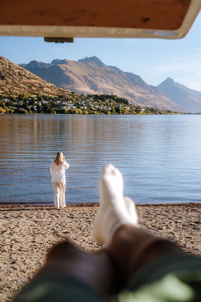 Unieke tip Queenstown: rustig strandje Frankton Beach