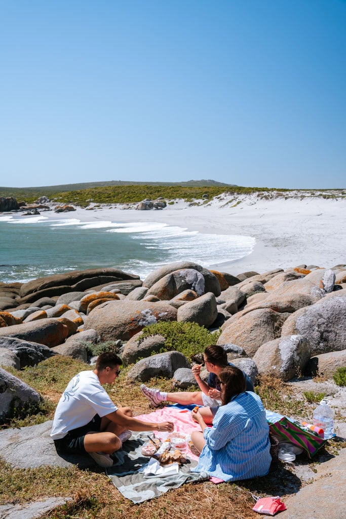Picknicken bij Plankiesbaai in West Coast National Park Zuid-Afrika 