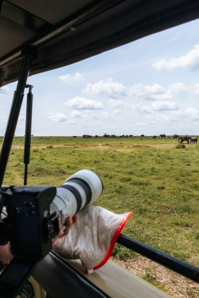 Handige tip om een bean bag te gebruiken tijdens safari fotografie