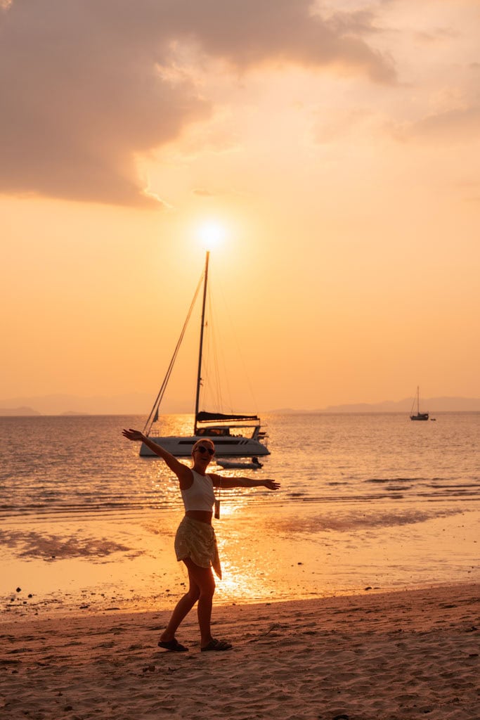 Zonsondergang op Koh Yao Yai in Thailand